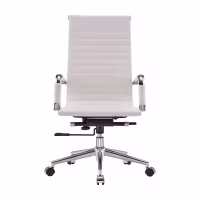 Sedia da ufficio Task con schienale alto in pelle italiana | Ergonomia e stile professionale
