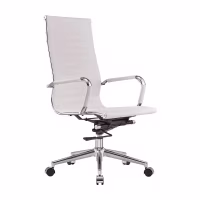 Sedia da ufficio Task con schienale alto in pelle italiana | Ergonomia e stile professionale