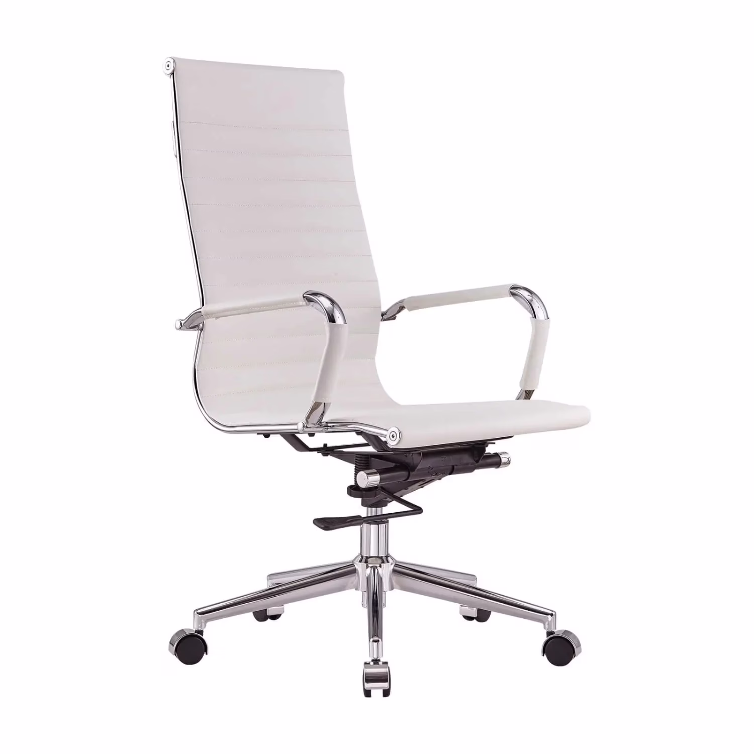 Sedia da ufficio Task con schienale alto in pelle italiana | Ergonomia e stile professionale