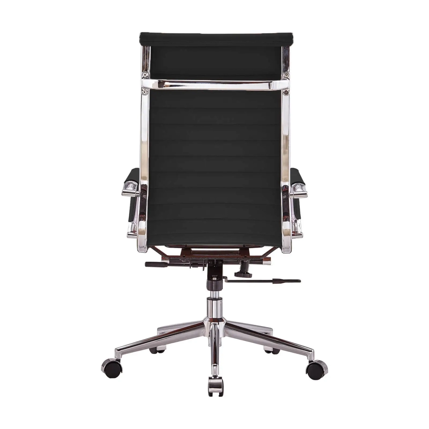 Chaise de bureau en cuir italien à dossier haut - Ergonomie et style professionnel
