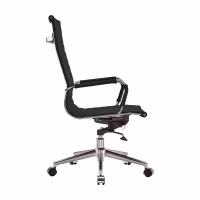 Sedia da ufficio Task con schienale alto in pelle italiana | Ergonomia e stile professionale