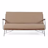 Divano industriale Daneu imbottito in cotone-Divani in legno-Mobilie Design