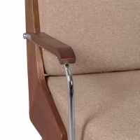 Divano industriale Daneu imbottito in cotone-Divani in legno-Mobilie Design