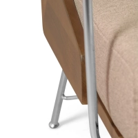 Industrialna Sofa Daneu tapicerowana bawełną-Sofy Drewniane-Mobelarium