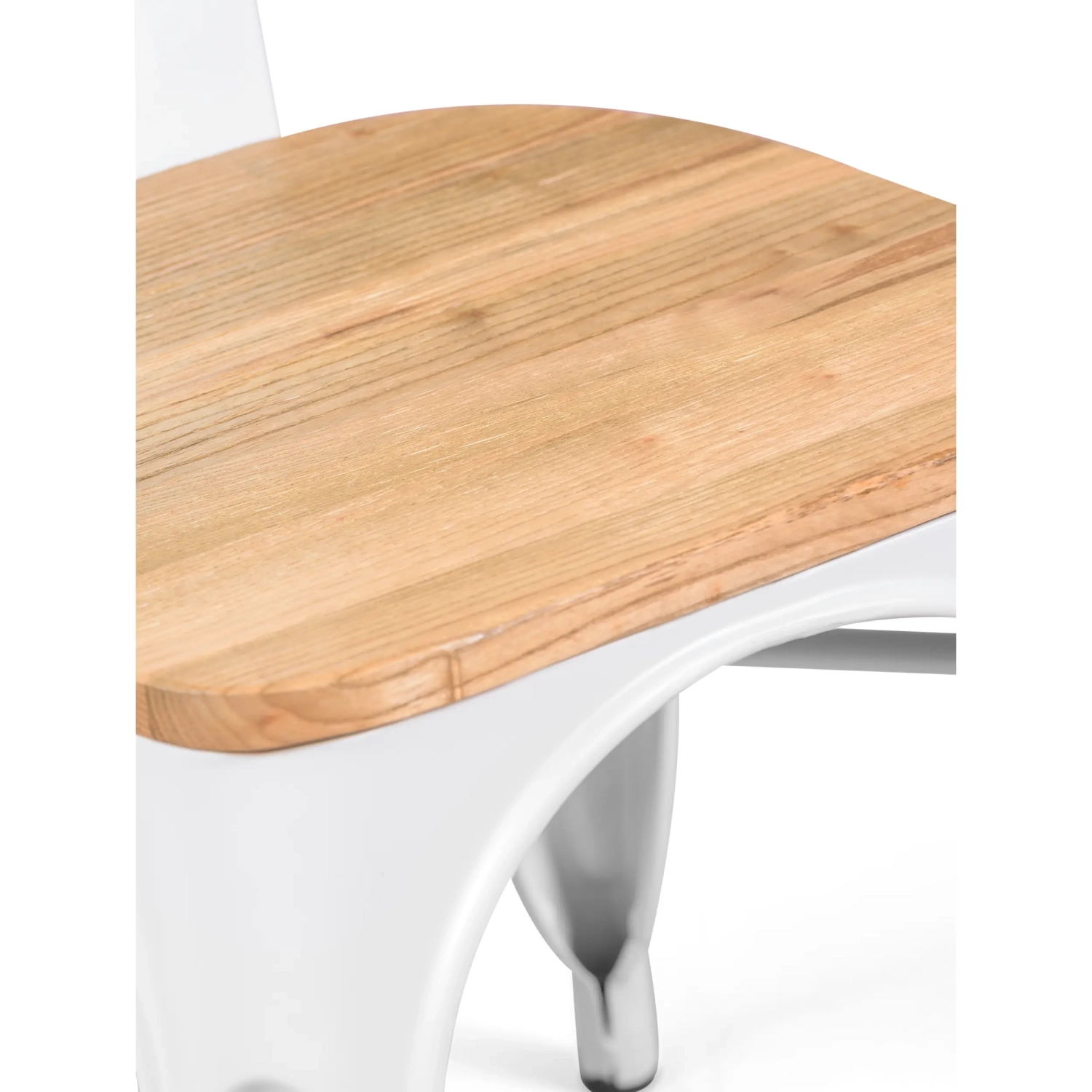 Bistro Silla de madera con brazos | Silla industrial con brazos y asiento de madera