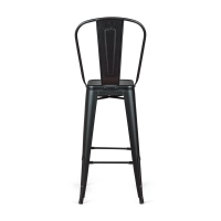 Bistro Tabouret industriel de style avec dossier - Tabourets industriels