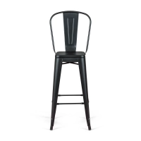 Bistro Tabouret industriel de style avec dossier - Tabourets industriels
