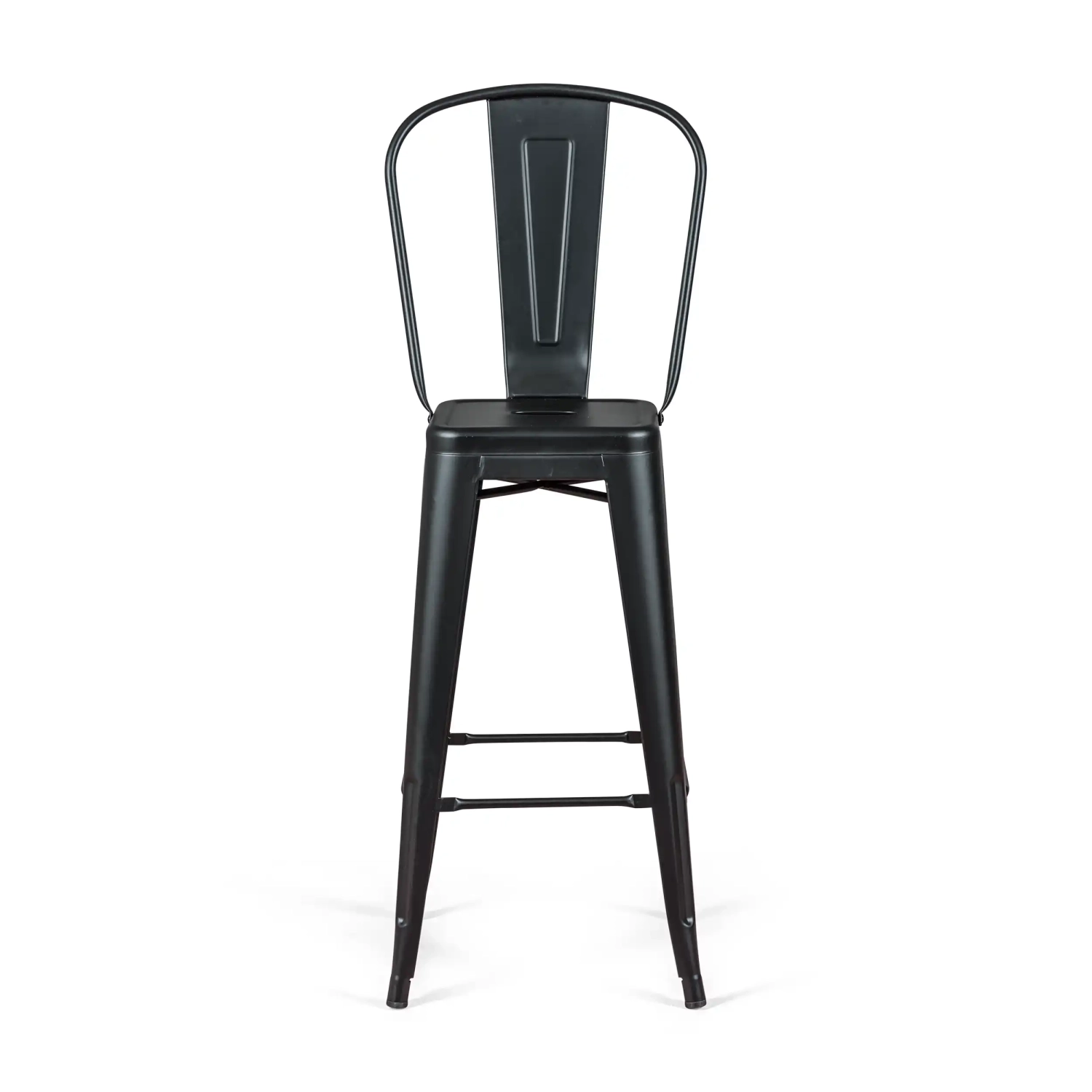 Bistro Tabouret industriel de style avec dossier - Tabourets industriels