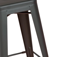 Bistro průmyslová stolička Matt 76CM bílá - Průmyslové stoličky a židle