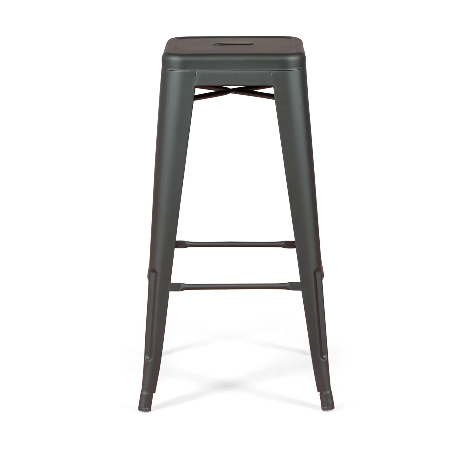 Bistro taboret industrialny Matt 76CM biały - Taborety i krzesła industrialne