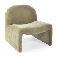 Cadeirão de design estofado Basel, estilo minimalista e confortável