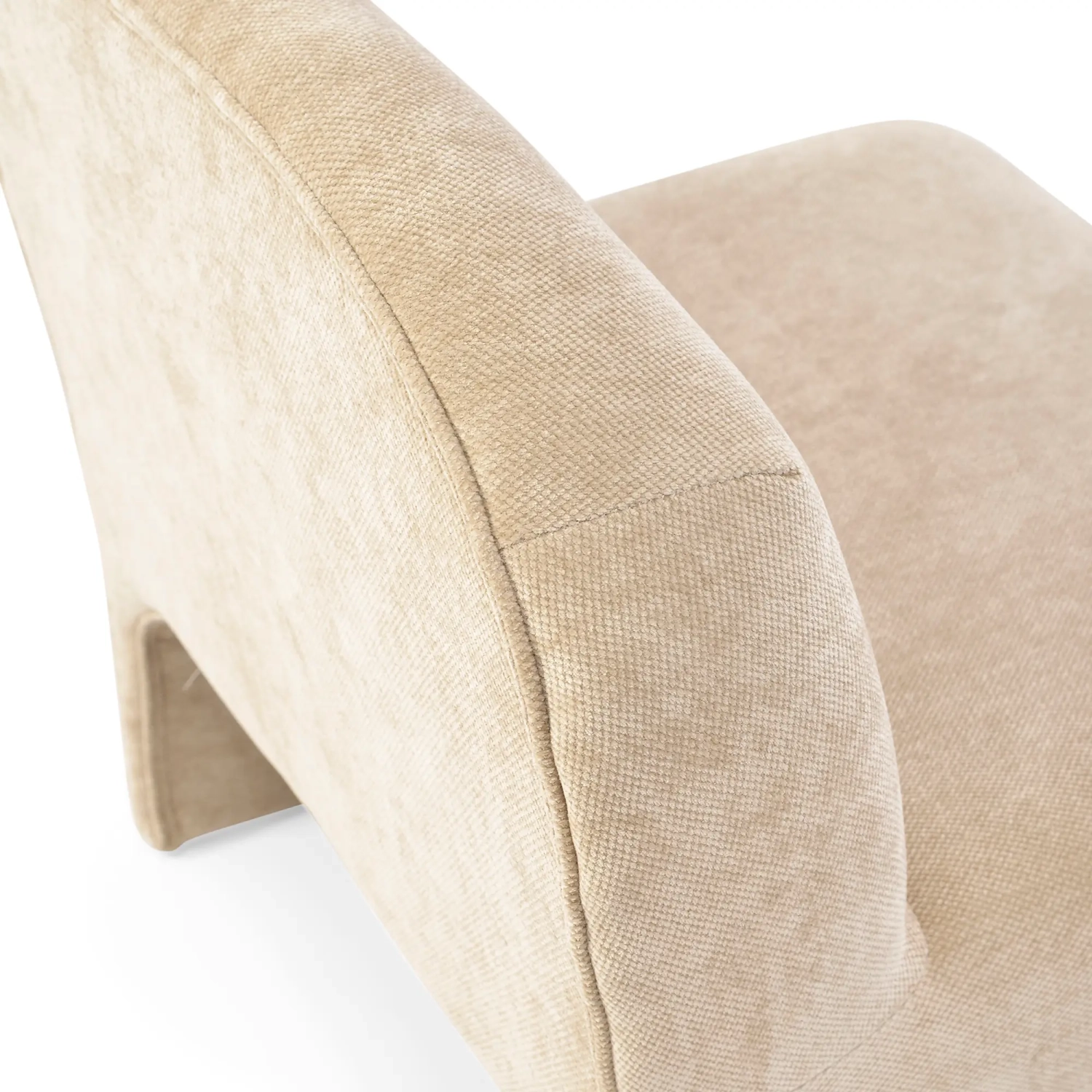 Basel upholstered design armchair, minimalist and comfortable style