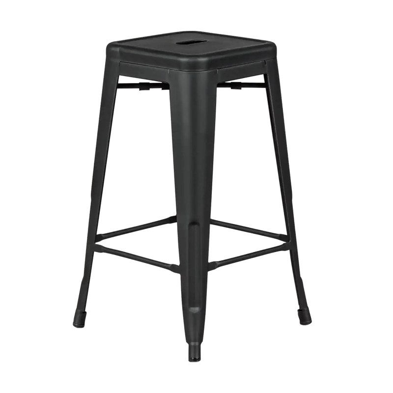 Jakkara teollinen Bistro 66 cm | Teräs pinottava kiiltävä tai mattainen