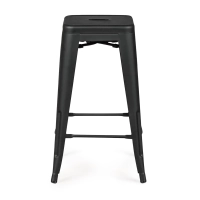 Stool industrial Bistro 66 cm | Steel stackable glossy or mat steel