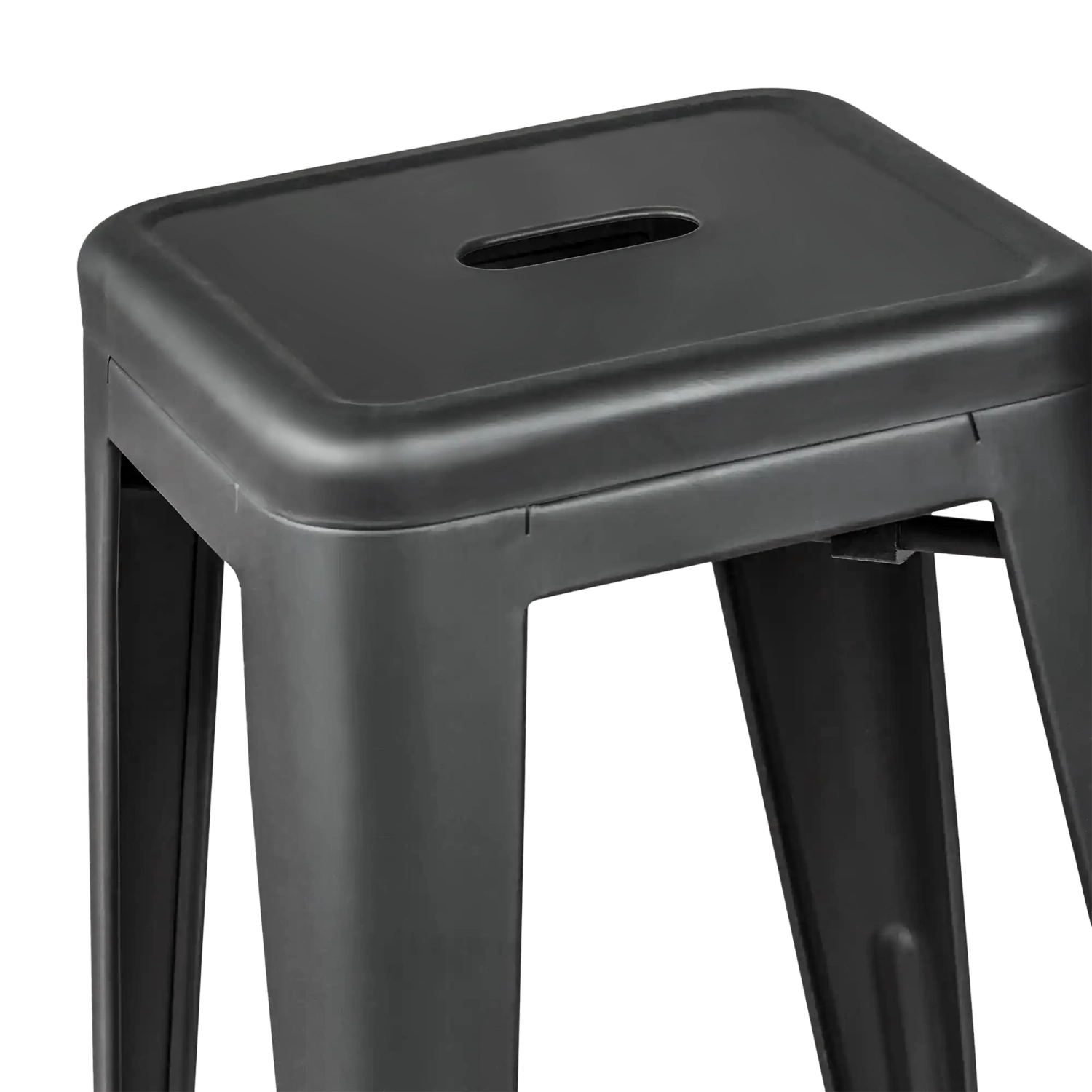 Taburete industrial Bistro 66 cm | Acero apilable brillante o mate