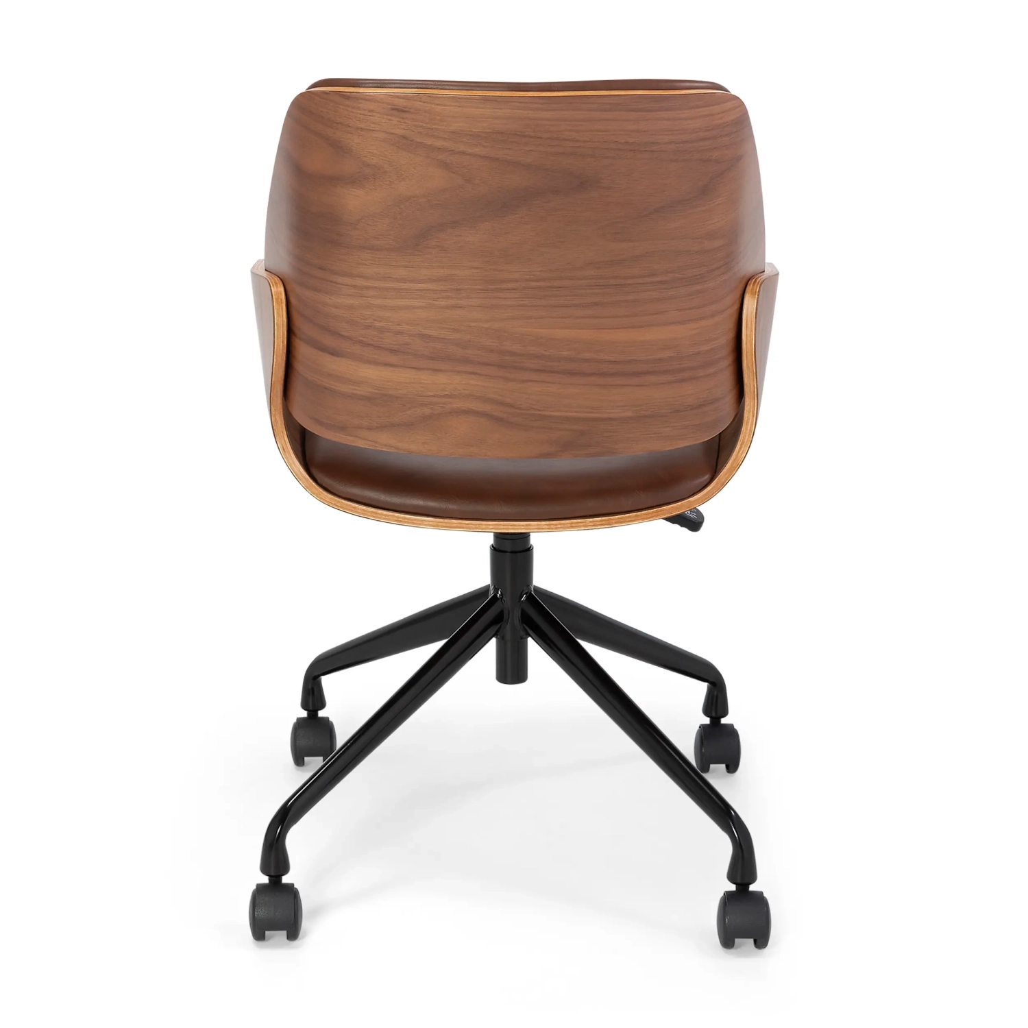 Sedia da ufficio Cleveland in ecopelle stile retrò | Design vintage regolabile