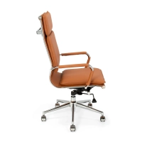 Sedia da ufficio Studio con schienale alto | Sedia da scrivania ergonomica in ecopelle