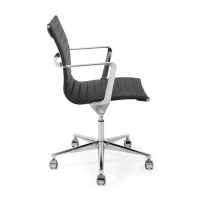 Sedia da ufficio in pelle con schienale basso Task Executive | Sedia da ufficio di alta gamma
