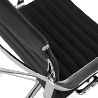Sedia da ufficio in pelle con schienale basso Task Executive | Sedia da ufficio di alta gamma