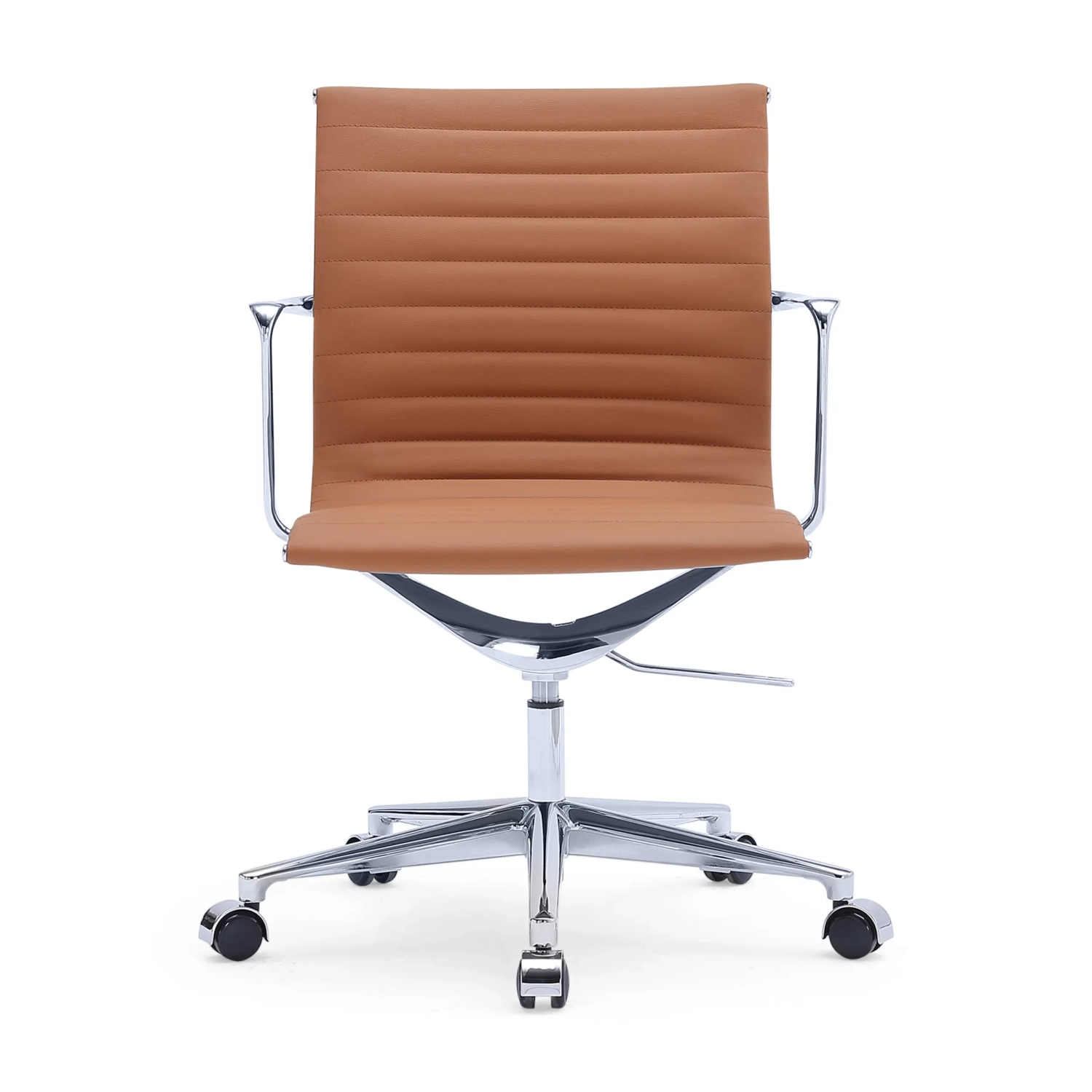 Sedia da ufficio in pelle con schienale basso Task Executive | Sedia da ufficio di alta gamma