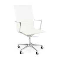 Sedia da ufficio Task Executive con schienale alto in pelle | Sedia da ufficio ergonomica di alta qualità