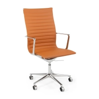 Sedia da ufficio Task Executive con schienale alto in pelle | Sedia da ufficio ergonomica di alta qualità