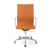 Sedia da ufficio Task Executive con schienale alto in pelle | Sedia da ufficio ergonomica di alta qualità
