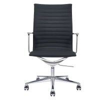 Sedia da ufficio Task Executive con schienale alto in pelle | Sedia da ufficio ergonomica di alta qualità