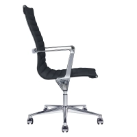 Sedia da ufficio Task Executive con schienale alto in pelle | Sedia da ufficio ergonomica di alta qualità