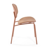 Sedia da pranzo ergonomica impilabile Carlotta | Sedia imbottita in stile moderno