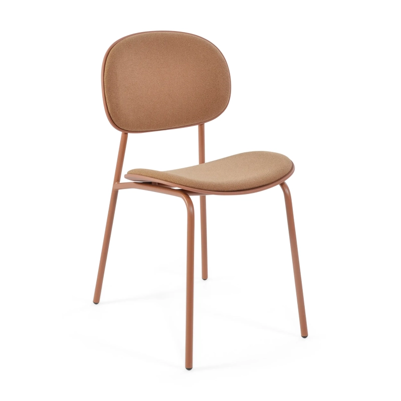 Sedia da pranzo ergonomica impilabile Carlotta | Sedia imbottita in stile moderno