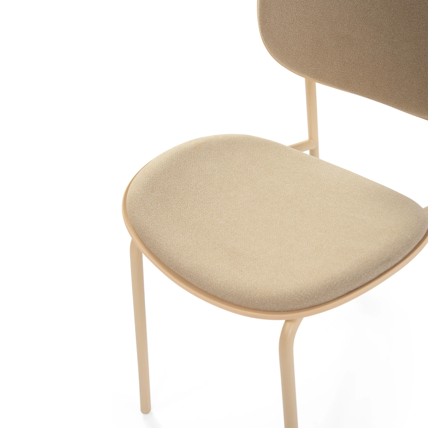 Sedia da pranzo ergonomica impilabile Carlotta | Sedia imbottita in stile moderno