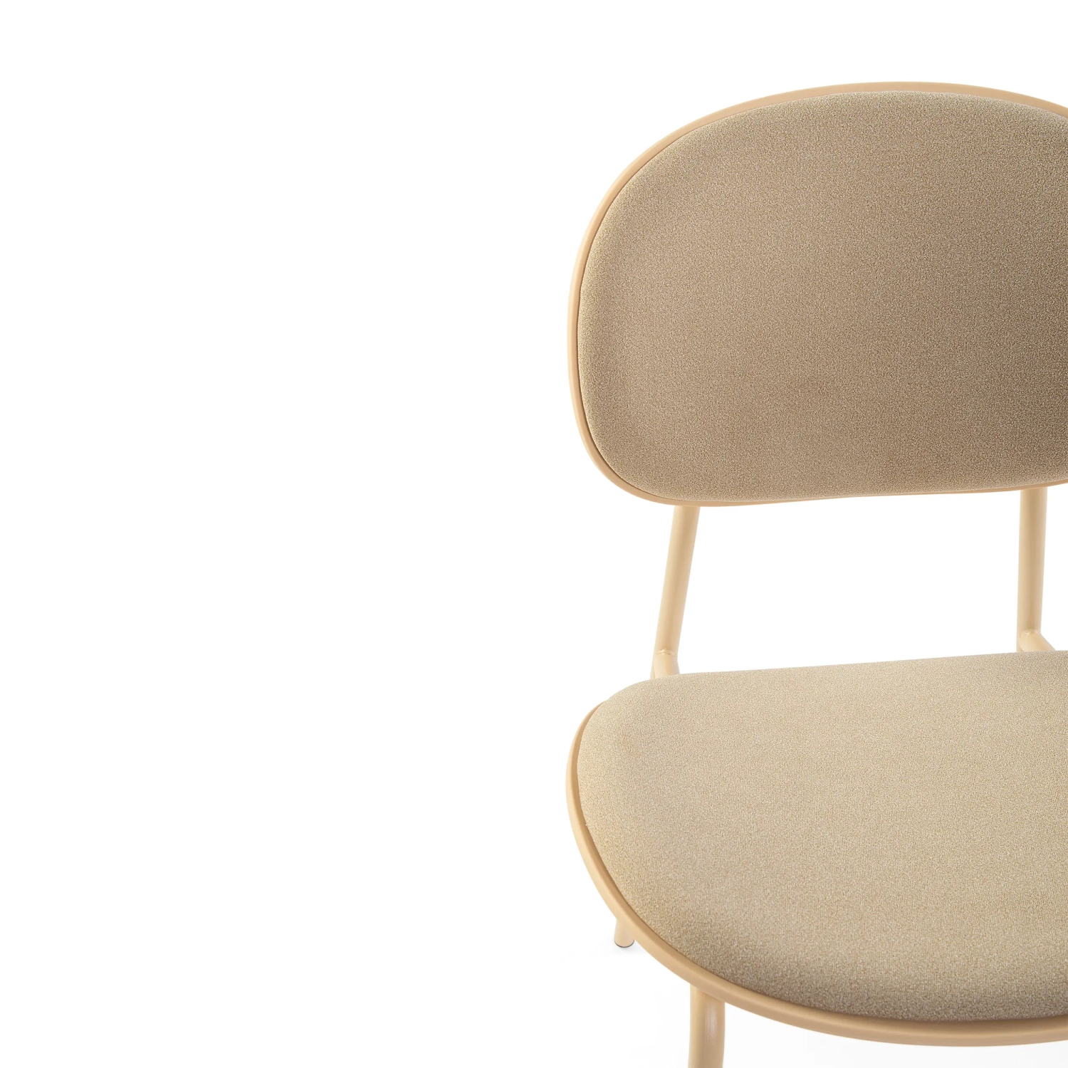 Sedia da pranzo ergonomica impilabile Carlotta | Sedia imbottita in stile moderno