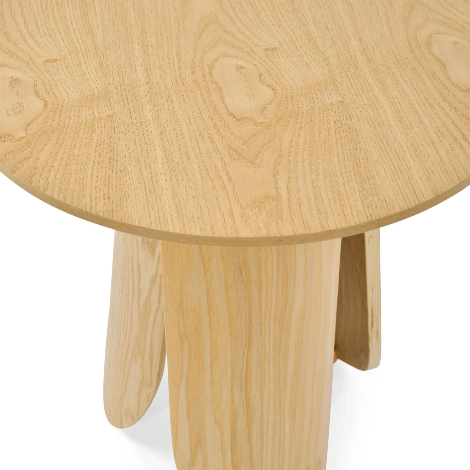 Tavolino Pluto in legno di frassino scandinavo, 50 cm | Tavolino rotondo in legno