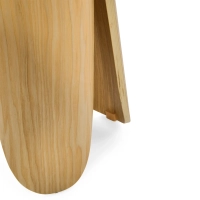 Tavolino Pluto in legno di frassino scandinavo, 50 cm | Tavolino rotondo in legno