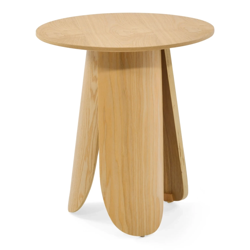Tavolino Pluto in legno di frassino scandinavo, 50 cm | Tavolino rotondo in legno
