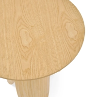 Tavolino Pluto in legno di frassino scandinavo, 50 cm | Tavolino rotondo in legno