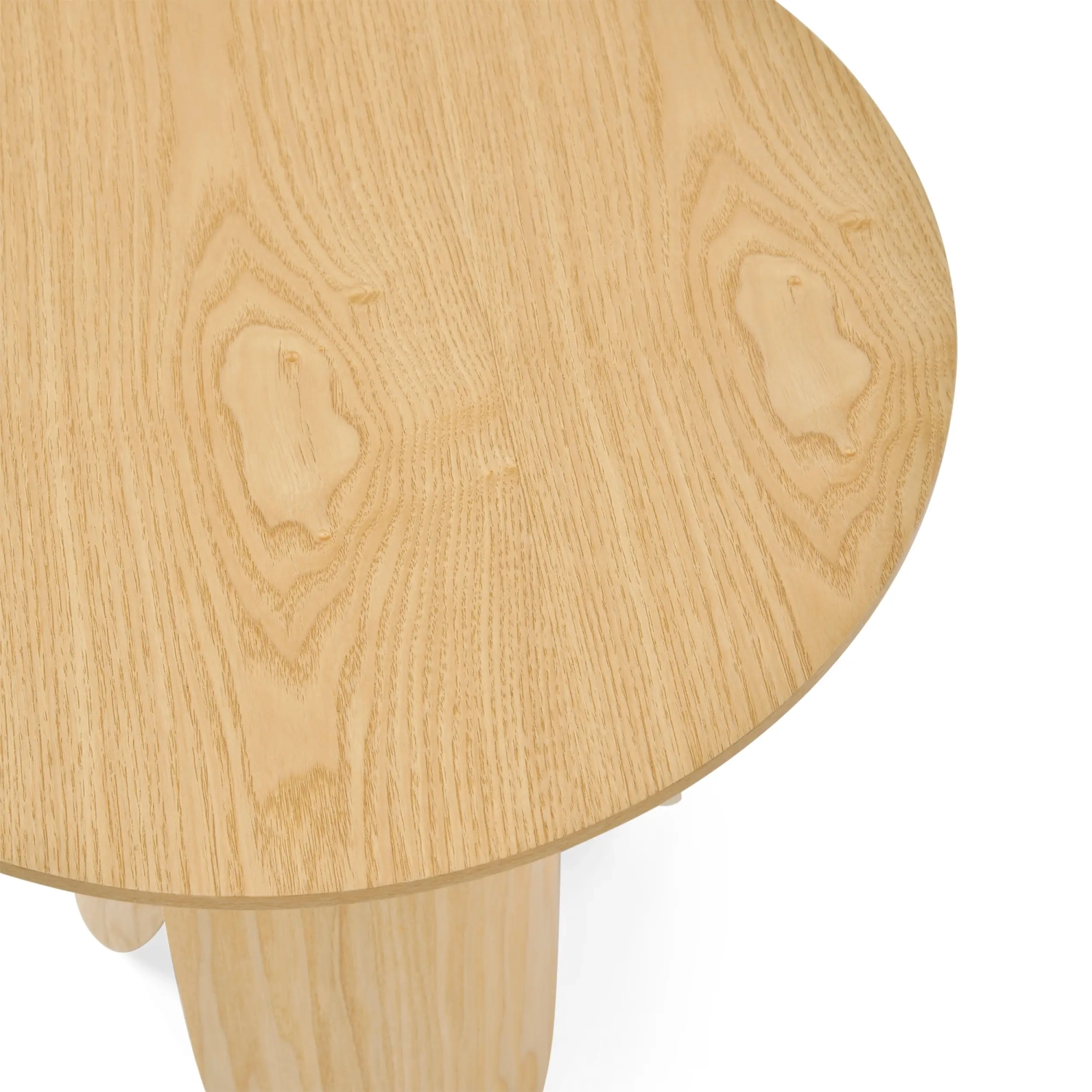 Tavolino Pluto in legno di frassino scandinavo, 50 cm | Tavolino rotondo in legno