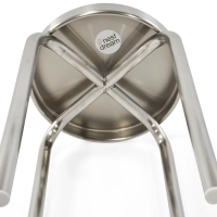Sgabello basso in acciaio inossidabile Delaware da 45 cm | Sgabello di design moderno