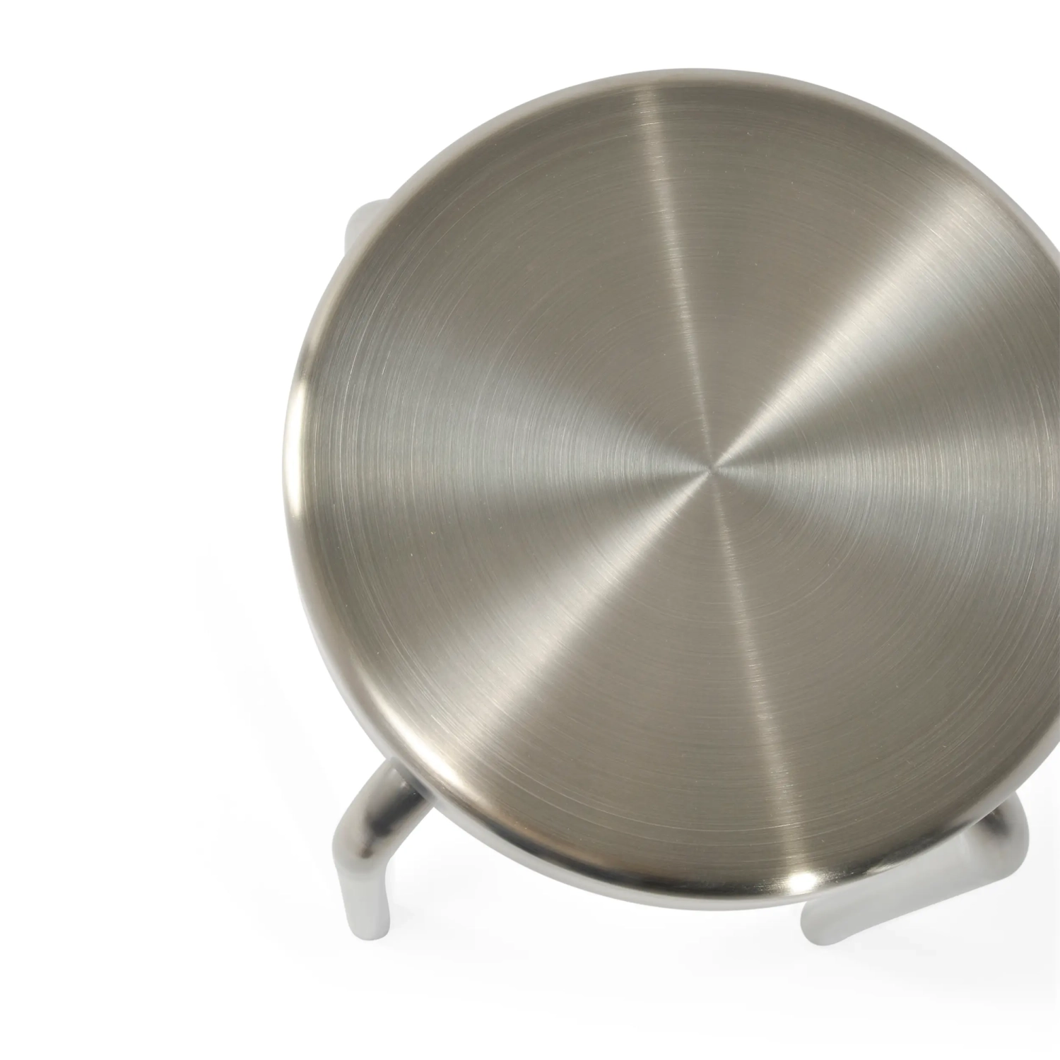 Sgabello basso in acciaio inossidabile Delaware da 45 cm | Sgabello di design moderno