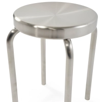 Sgabello basso in acciaio inossidabile Delaware da 45 cm | Sgabello di design moderno