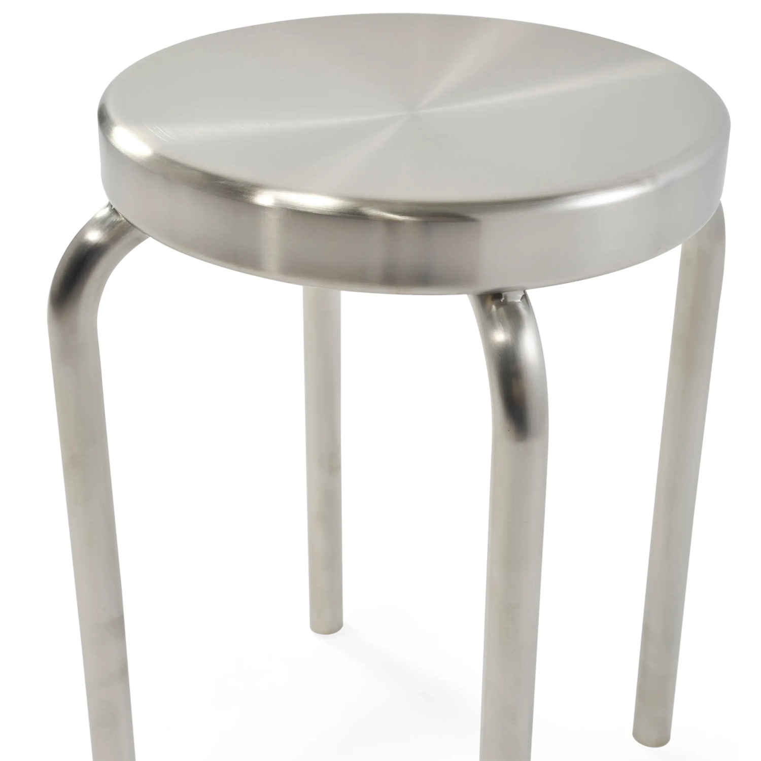 Sgabello basso in acciaio inossidabile Delaware da 45 cm | Sgabello di design moderno