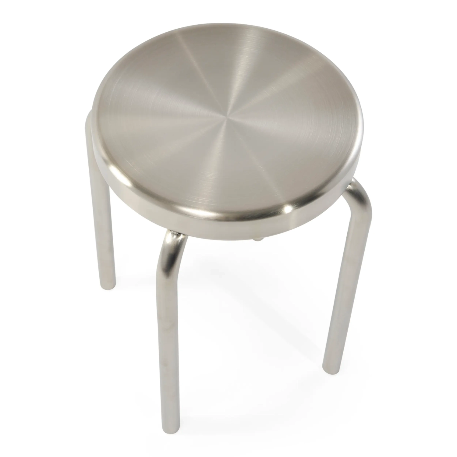 Sgabello basso in acciaio inossidabile Delaware da 45 cm | Sgabello di design moderno