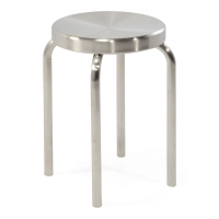 Sgabello basso in acciaio inossidabile Delaware da 45 cm | Sgabello di design moderno