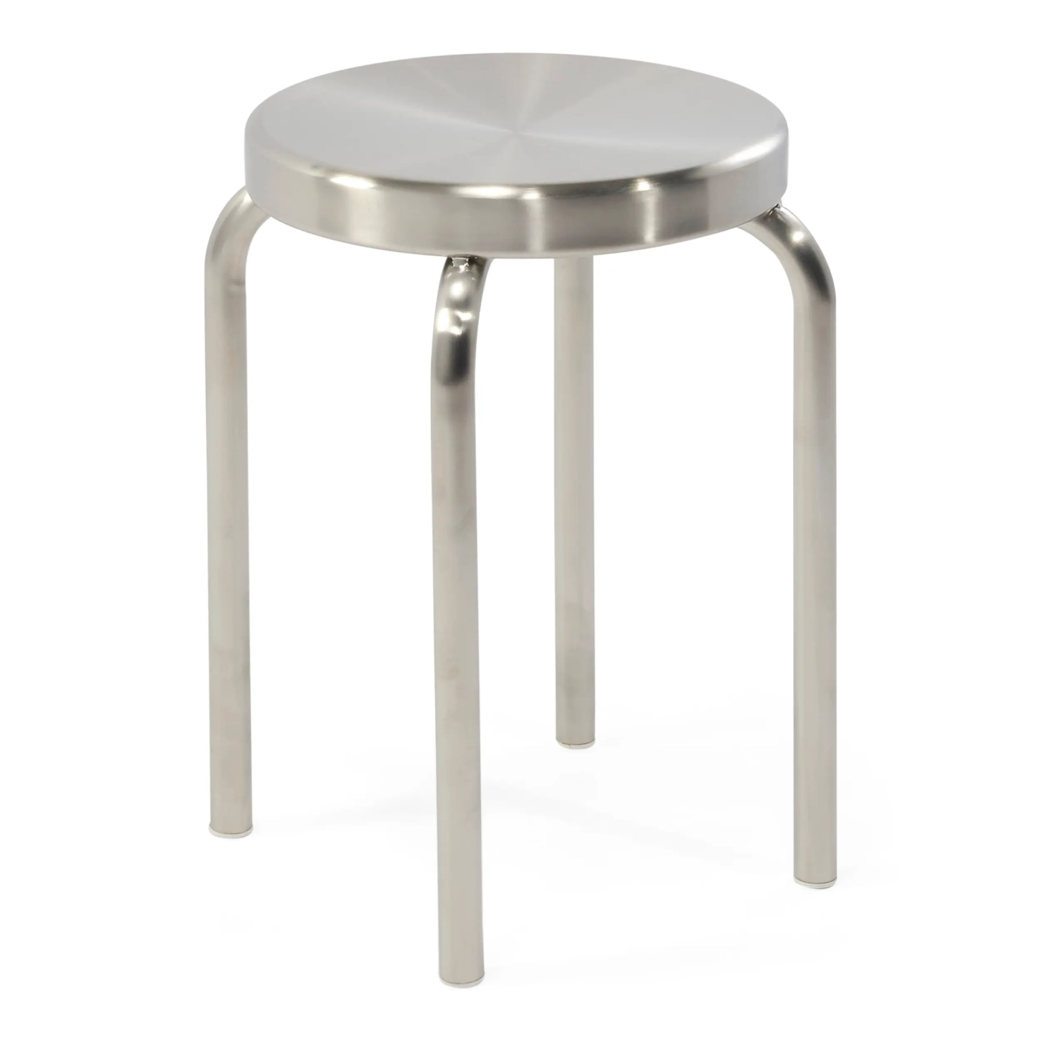 Sgabello basso in acciaio inossidabile Delaware da 45 cm | Sgabello di design moderno