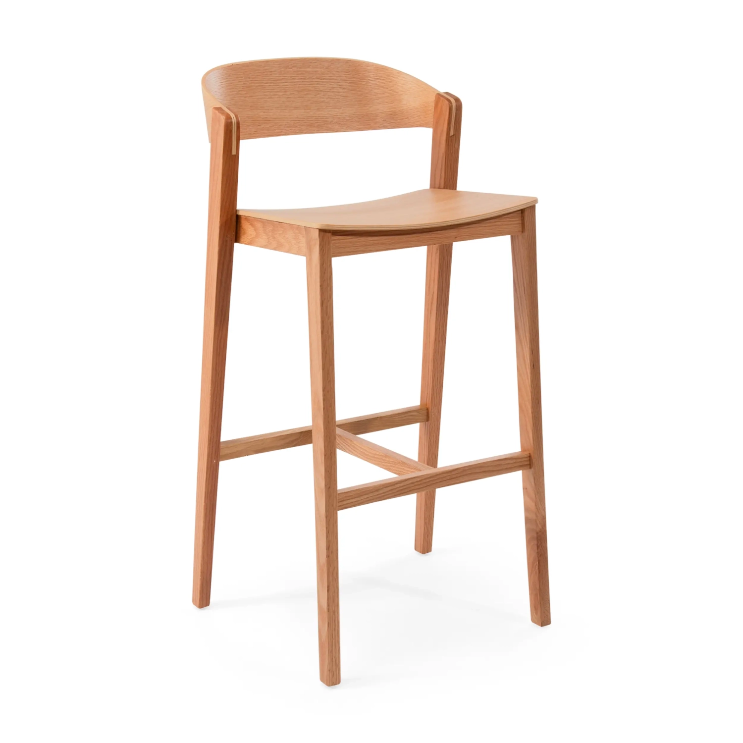 Soho Sgabello da bar in stile scandinavo 76 cm | Legno di rovere o noce
