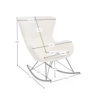 Poltrona a dondolo Nest Bouclé | Poltrona a dondolo di design moderno