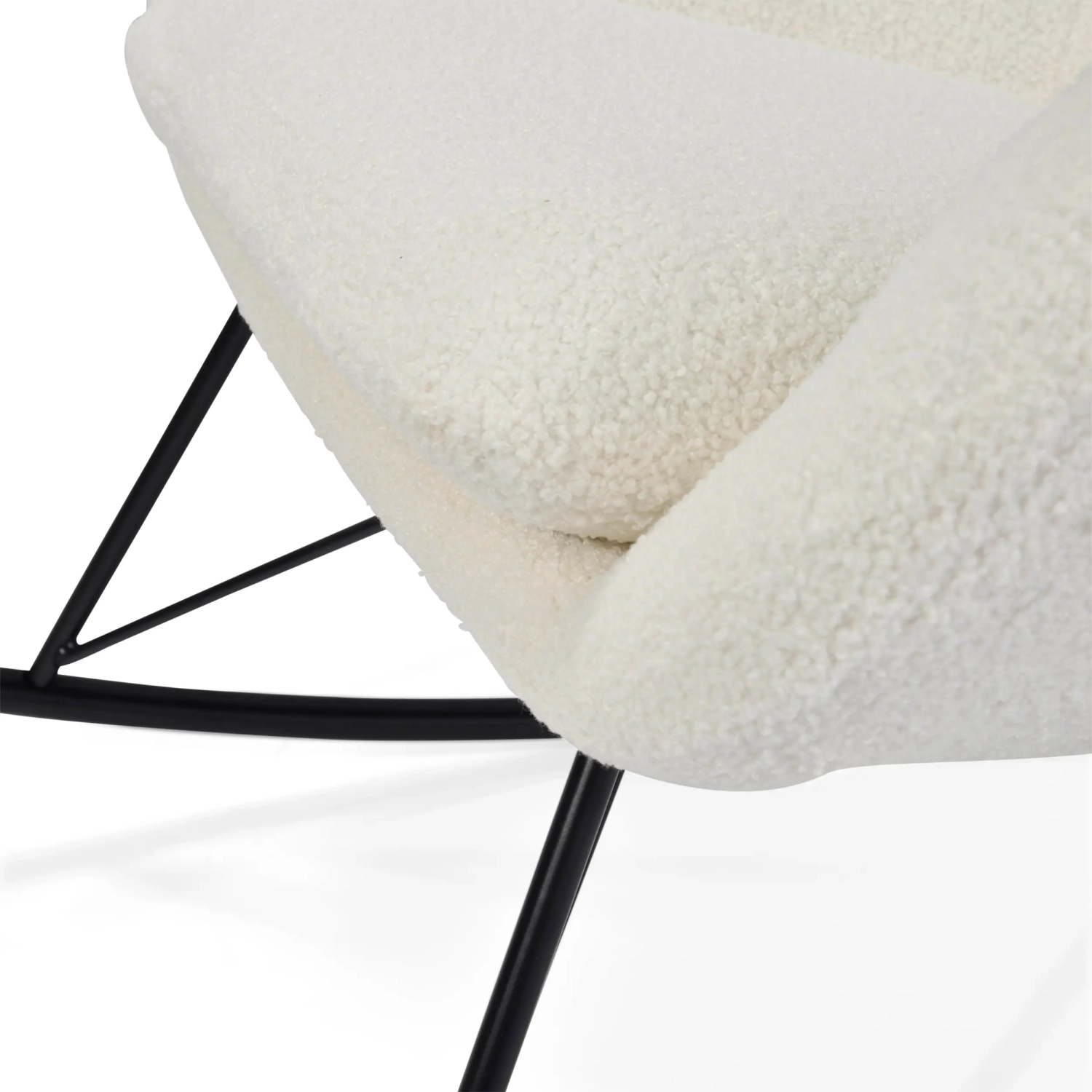 Poltrona a dondolo Nest Bouclé | Poltrona a dondolo di design moderno