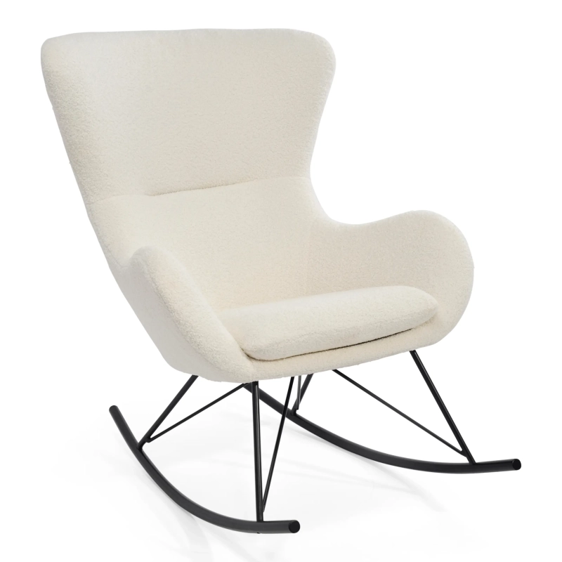Poltrona a dondolo Nest Bouclé | Poltrona a dondolo di design moderno