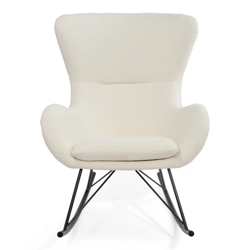 Poltrona a dondolo Nest Bouclé | Poltrona a dondolo di design moderno